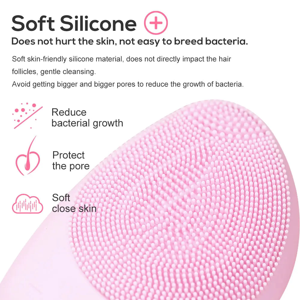 Mini Electric Face Cleanser Silicone Face Cleansing Brush